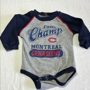 3-6M Montreal Canadiens long sleeve Onesie